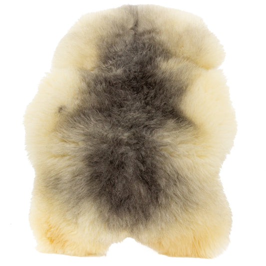 Huge Rough Wool Gray and White Swedish Sheepskin