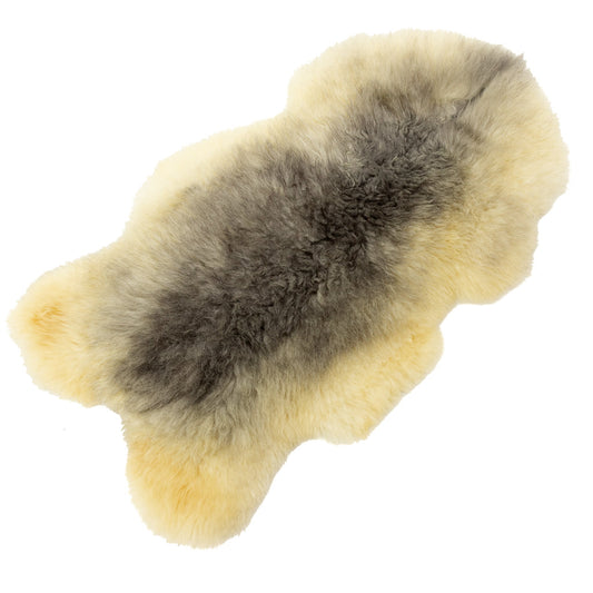 Huge Rough Wool Gray and White Swedish Sheepskin