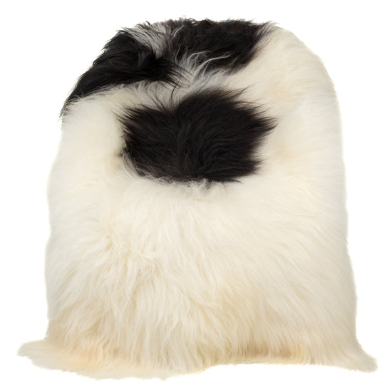 Huge Rough Wool Black Spots Icelandic Sheepskin