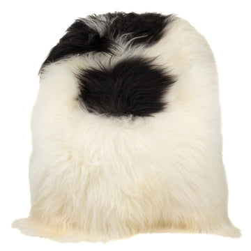 Huge Rough Wool Black Spots Icelandic Sheepskin