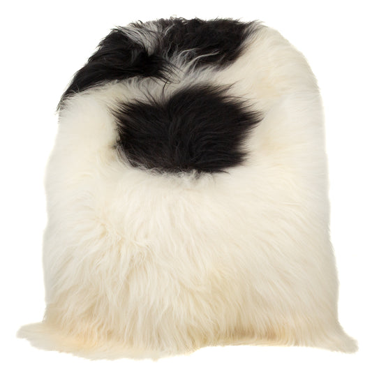 Huge Rough Wool Black Spots Icelandic Sheepskin