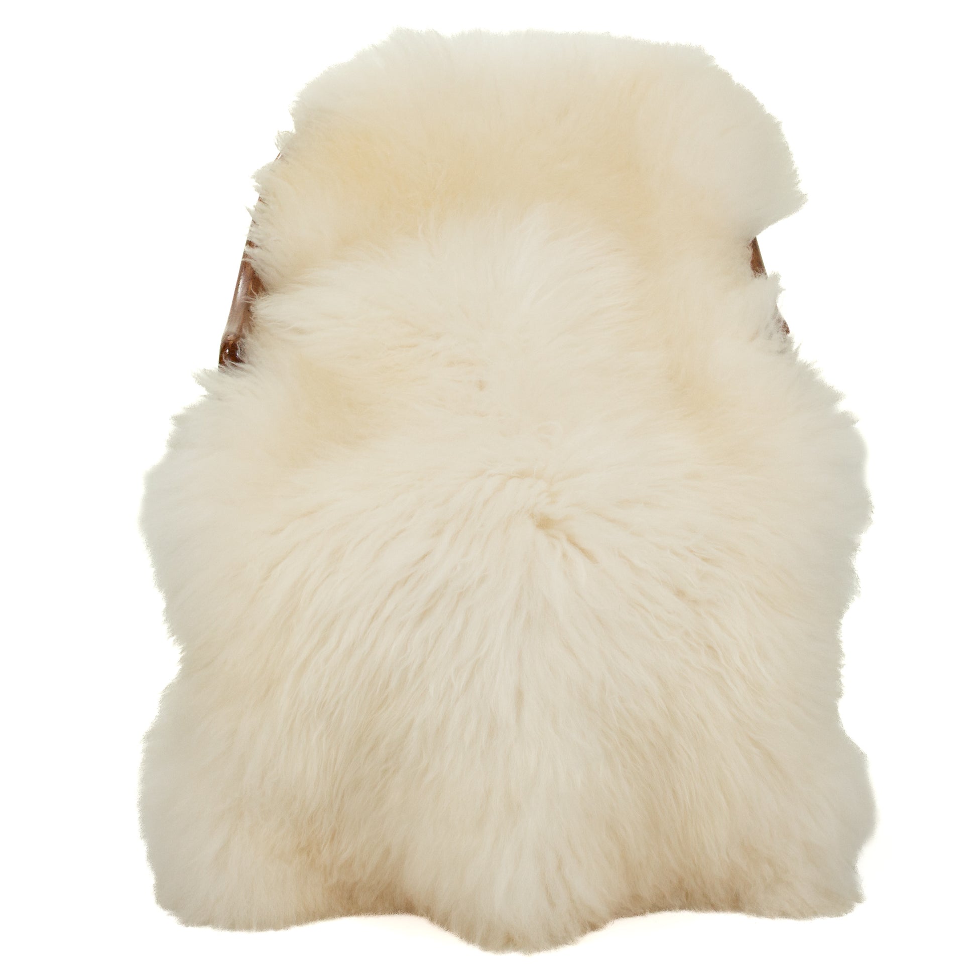 Huge Soft Thick Cushy Ivory White Long Wool Swedish Sheepskin
