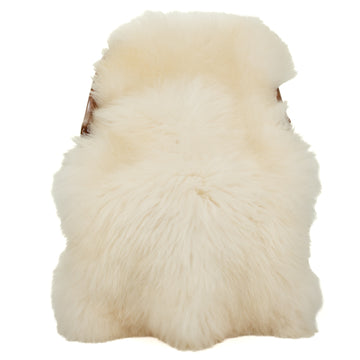 Huge Soft Thick Cushy Ivory White Long Wool Swedish Sheepskin