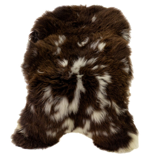 Huge Thick Cushy Brown w White Sheepskin