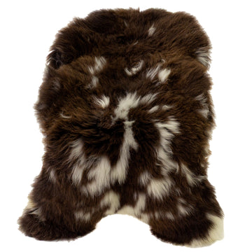 Huge Thick Cushy Brown w White Sheepskin