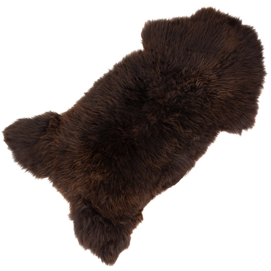 Huge Thick Cushy Dark Brown Sheepskin Rug