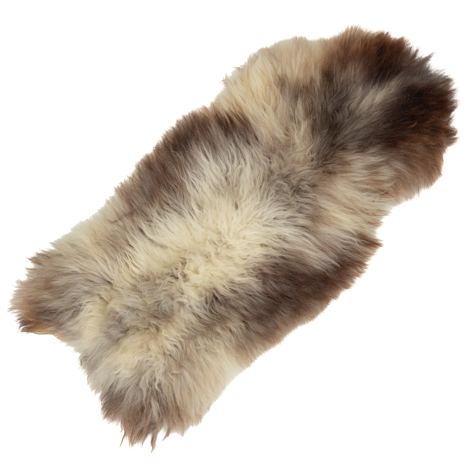 Huge Thick Mixed Color Long Wool Swedish Sheepskin Rug