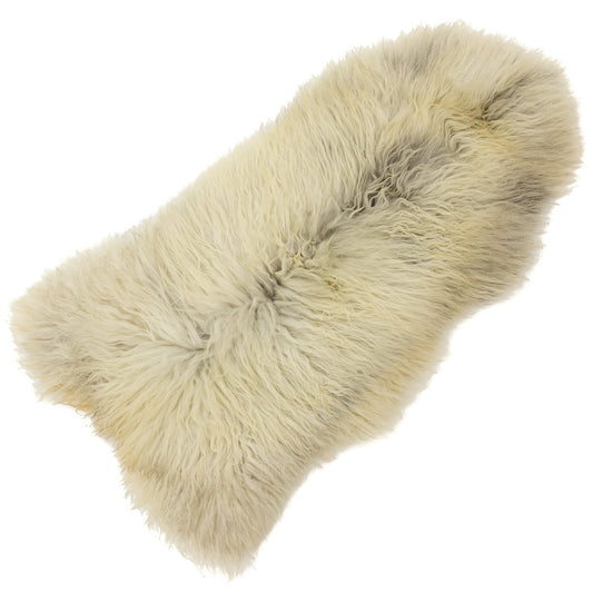 Huge White and Black Thick Long Wool Swedish Sheepskin