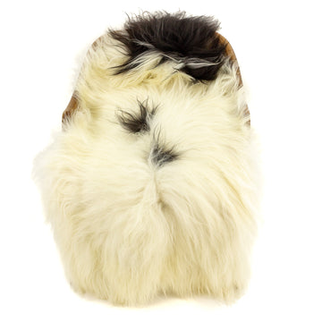 Ivory White w Black Icelandic Sheepskin