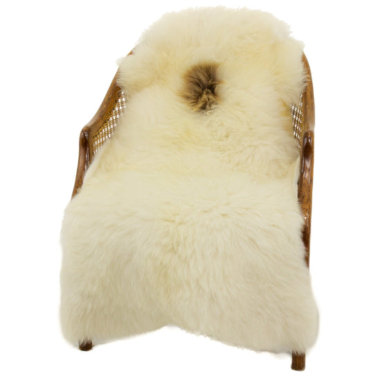 Ivory White Suffolk w Dot Sheepskin