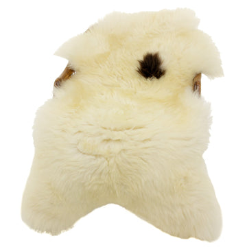 Ivory White Suffolk w Dot Sheepskin