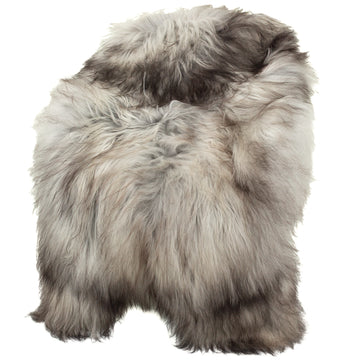 Large Black Gray Icelandic Sheepskin