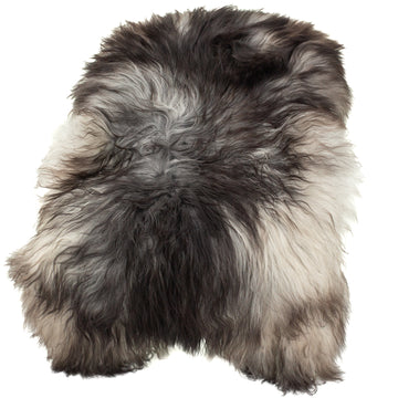 Large Black Gray White Icelandic Sheepskin