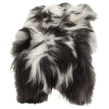 Large Black White Mix Icelandic Sheepskin