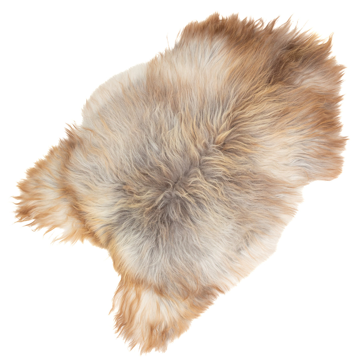 Large Brown Gray Mix Icelandic Sheepskin Rug