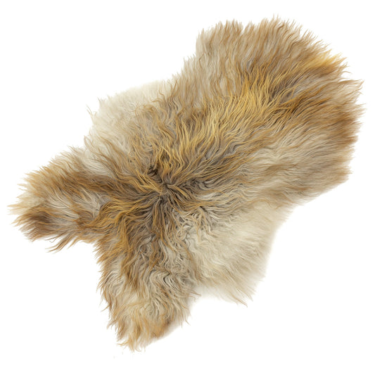 Large Brown w Natural Dark Gray Icelandic Sheepskin