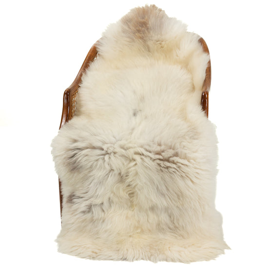 Large Coarse Thick Wool White w Some Dark Heidschnucke Sheepskin