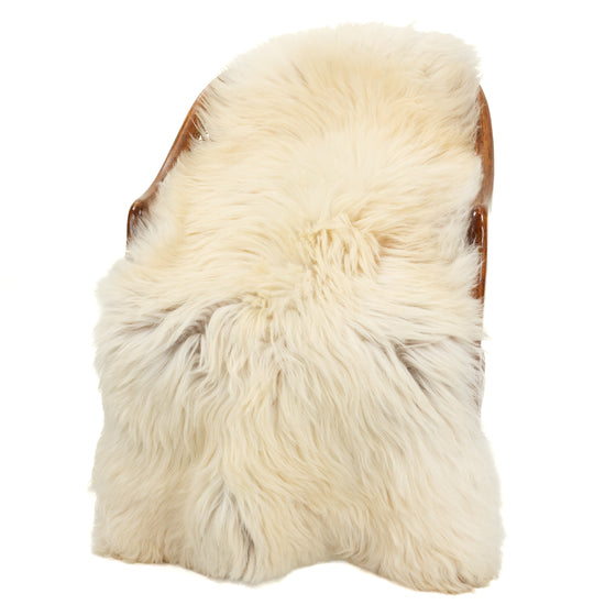 Large Coarse Thick Wool Ivory White w Some Dark Heidschnucke Sheepskin