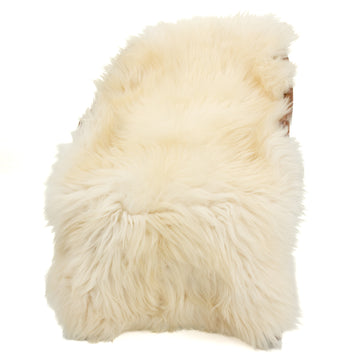 Large Coarse Wool Ivory White Heidschnucke Sheepskin