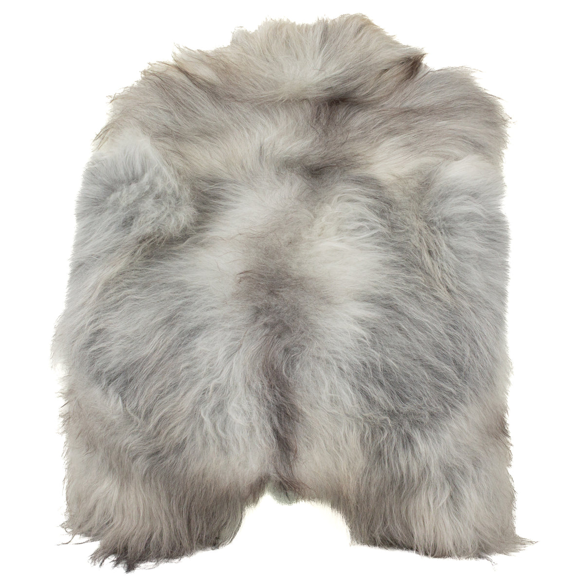 Large Coarse Wool Gray White Mix Icelandic Sheepskin