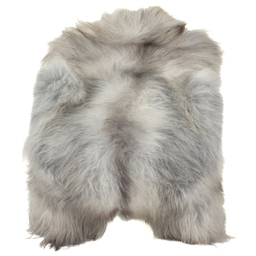 Large Coarse Wool Gray White Mix Icelandic Sheepskin