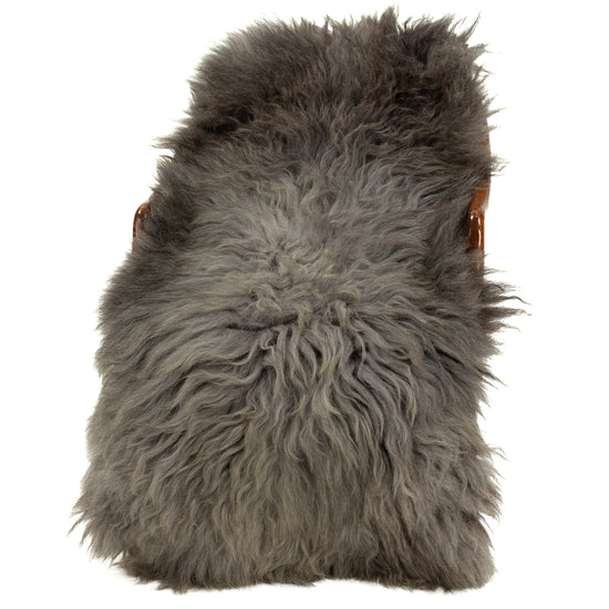 Large Course Long Wool Dark Gray Heidschnucke Sheepskin