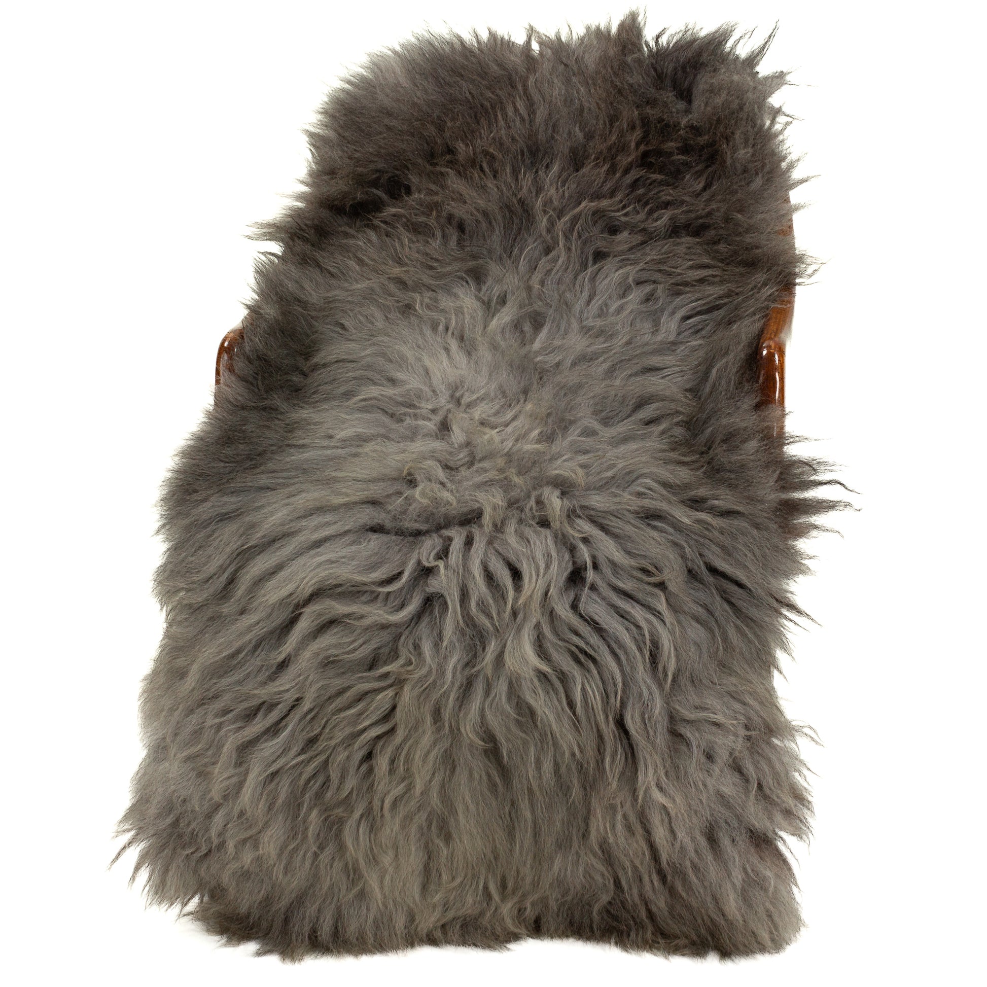 Large Course Long Wool Dark Gray Heidschnucke Sheepskin