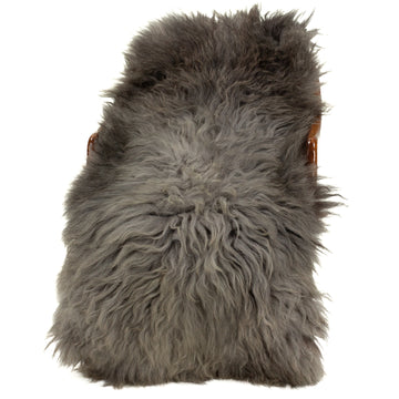 Large Course Long Wool Dark Gray Heidschnucke Sheepskin