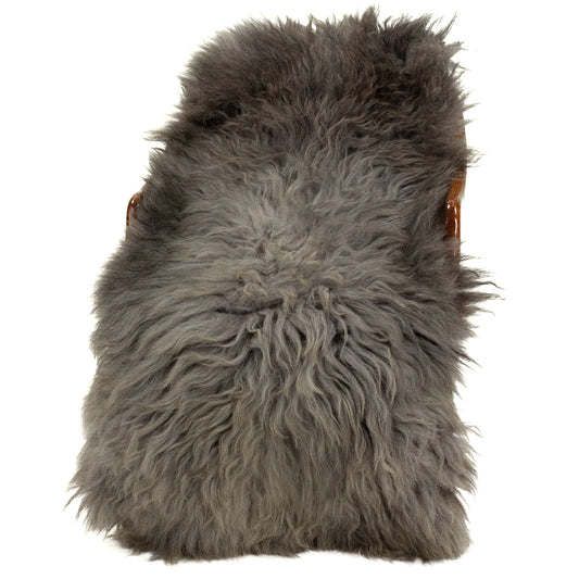Large Course Long Wool Dark Gray Heidschnucke Sheepskin