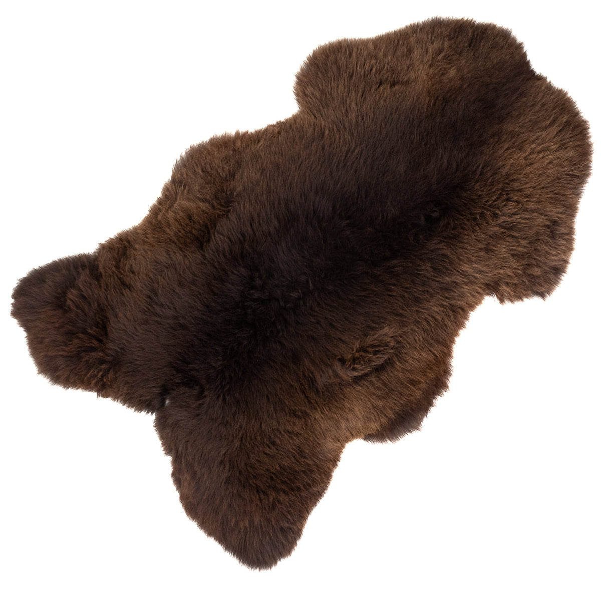 Large Thick Cushy Brown Sheepskin Rug