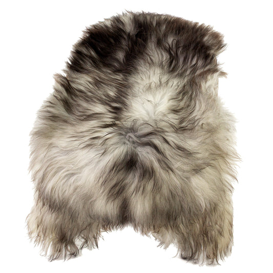 Large Gray and Black Icelandic Sheepskin