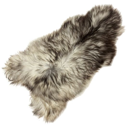 Large Gray and Black Icelandic Sheepskin
