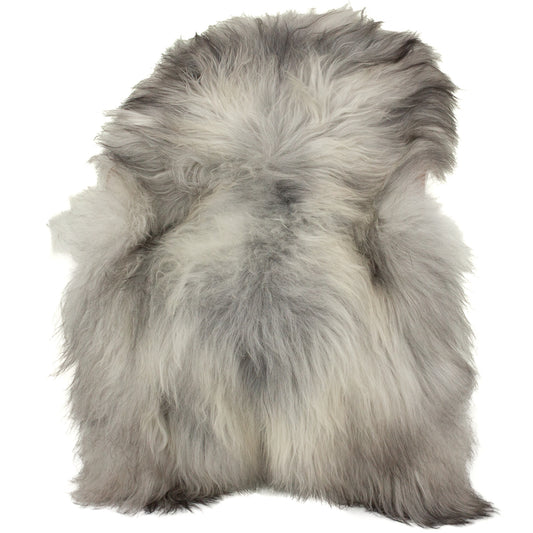 Large Gray Ivory White Icelandic Sheepskin
