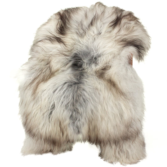 Large Gray Ivory White Icelandic Sheepskin