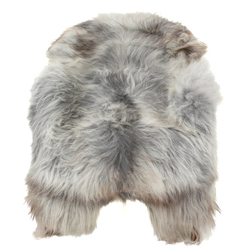Large Gray White Mix Icelandic Sheepskin