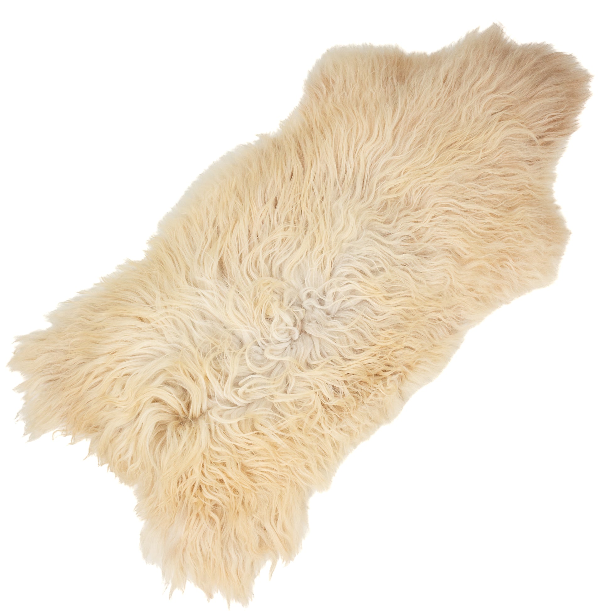 Large Long Coarse Wool Light Mottled Heidschnucke Sheepskin Rug