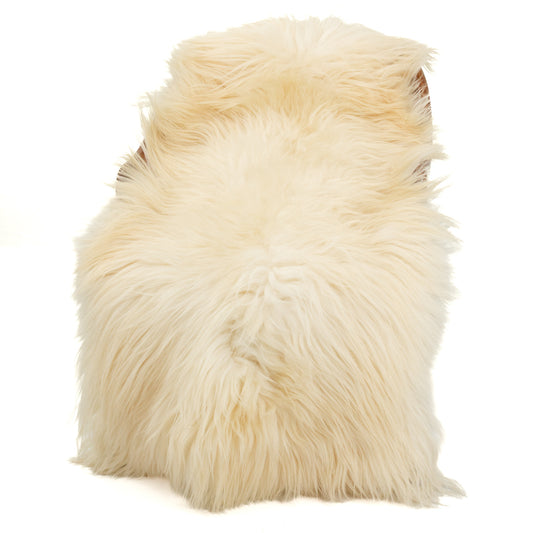 Large Long Coarse Wool Ivory White Heidschnucke Sheepskin