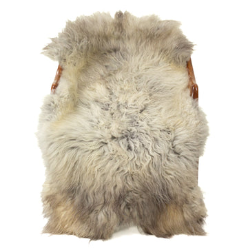 Large Long Wavy Hair Gray White Swedish Sheepskin