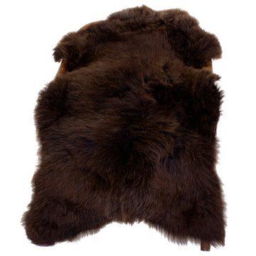 Large Short Wool Brown Sheepskin
