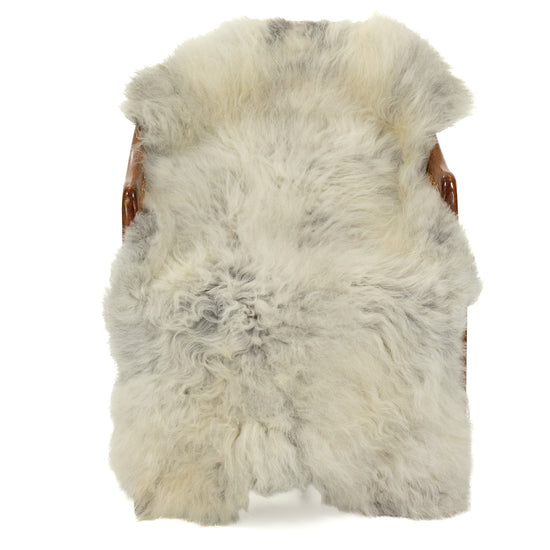Large Silver Gray Black Swedish Sheepskin