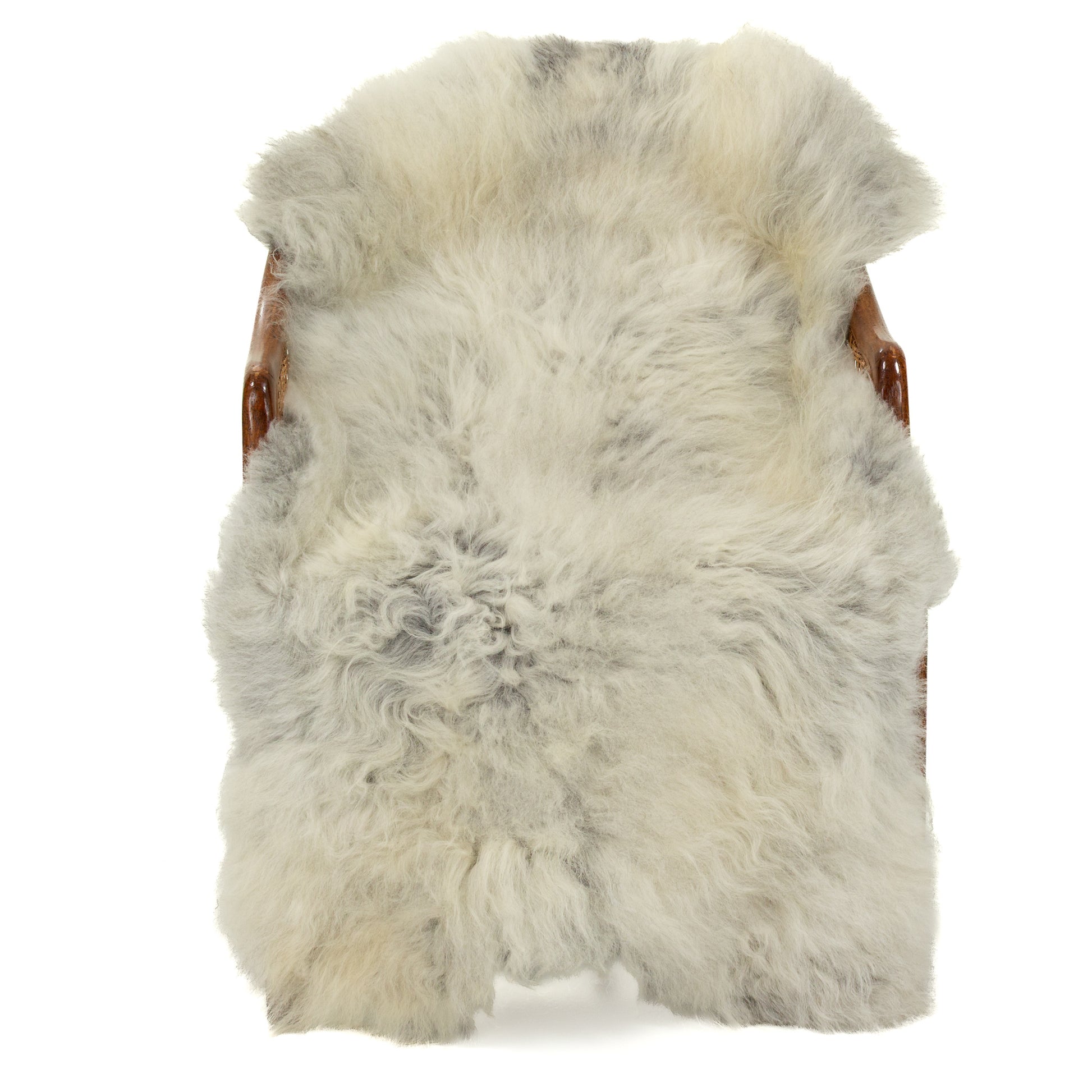 Large Silver Gray Black Swedish Sheepskin