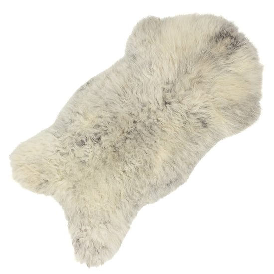 Large Silver Gray Black Swedish Sheepskin Rug
