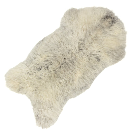 Large Silver Gray Black Swedish Sheepskin Rug