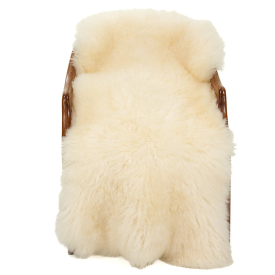 Large Soft Cushy Ivory White Long Wool Swedish Sheepskin