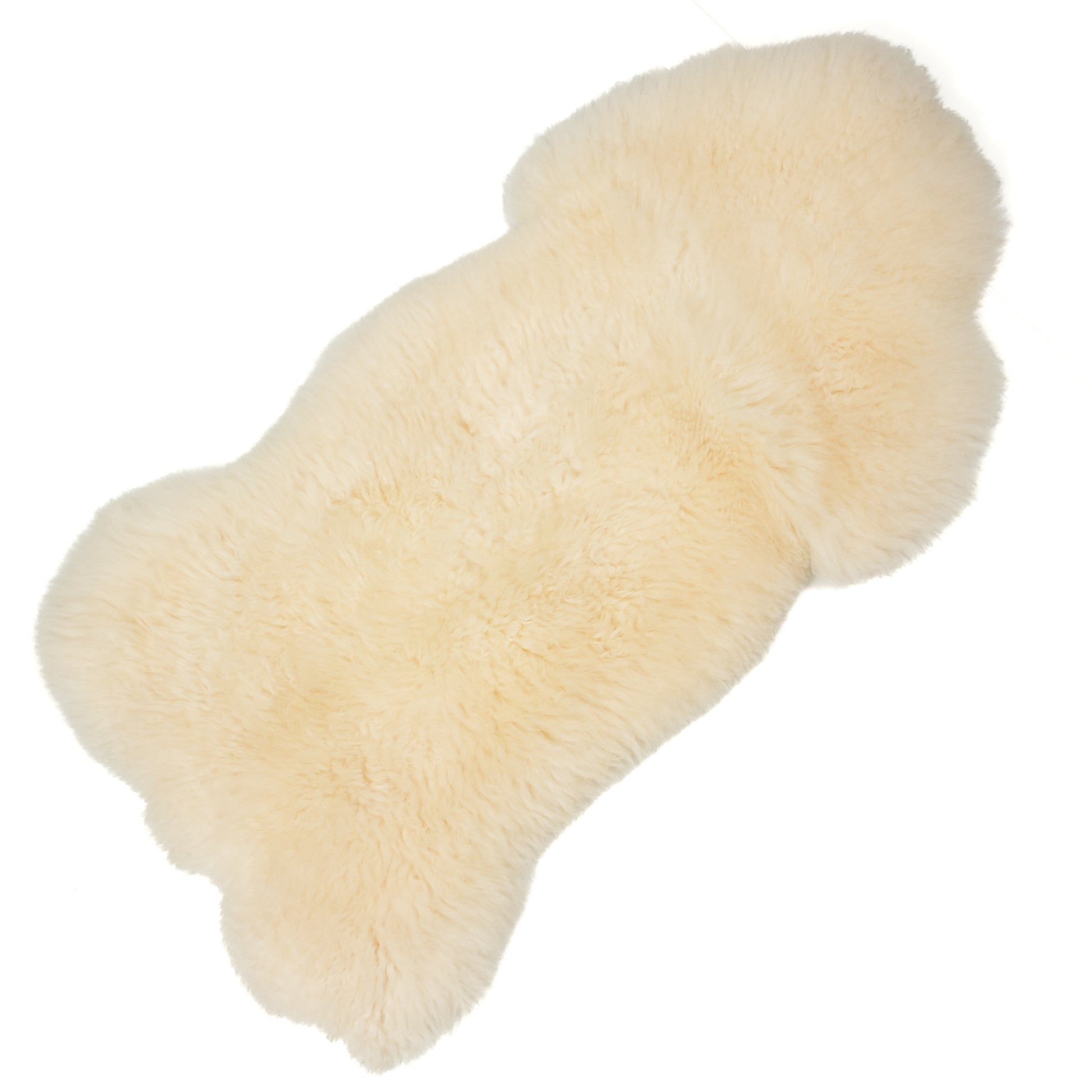 Large Soft Cushy Ivory White Long Wool Swedish Sheepskin Rug