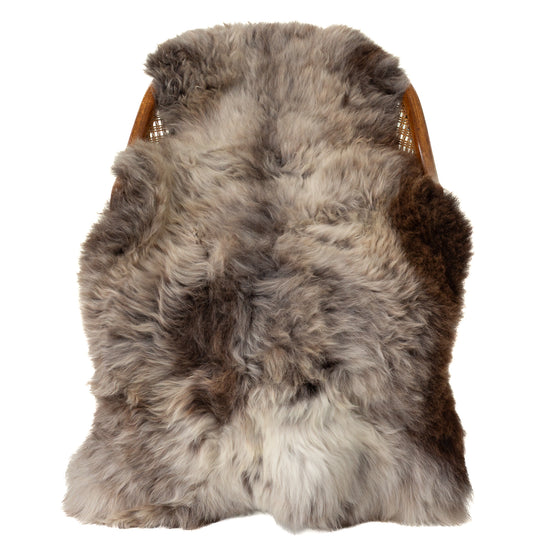 Large Soft Dark to Light Gray Mix Sheepskin