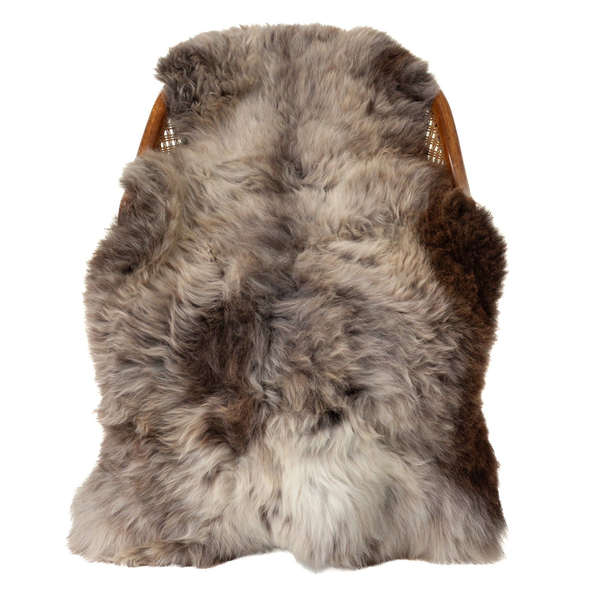 Large Soft Dark to Light Gray Mix Sheepskin