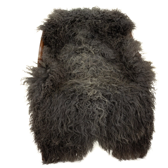 Large Soft Gray Long Curls Gotland Sheepskin