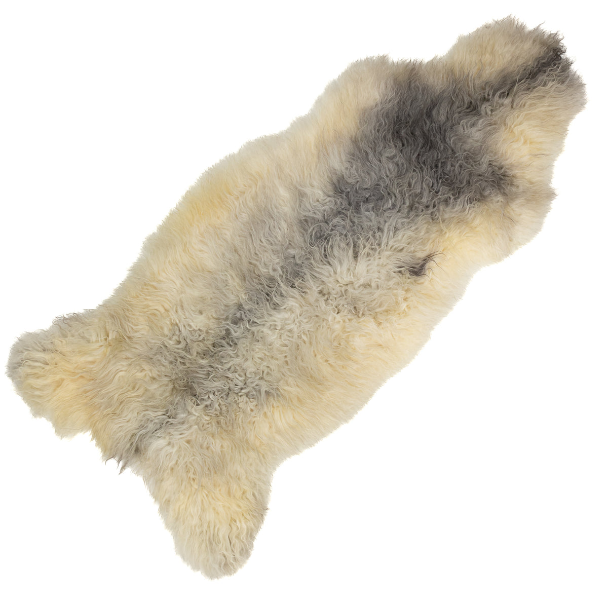 Large Soft Long  Hair Silver Gray Swedish Sheepskin Rug
