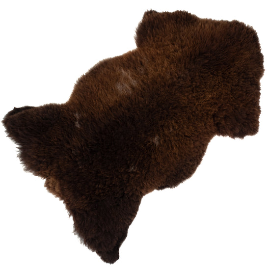 Large Soft Short Wool Brown Swedish Sheepskin Rug
